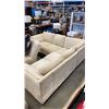 Image 1 : PLUTO OUTBACK WHITE MICROFIBRE SECTIONAL, GOOD CONDITION, RETAIL $6000