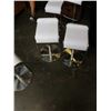 Image 1 : 2 WHITE GAS LIFT STOOLS