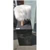 Image 2 : BLACK 5 DRAWER ORGANIZER AND WHITE FOOT STOOL