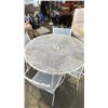 Image 2 : METAL 5 PC PATIO SET , TABLE AND 4 CHAIRS