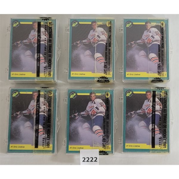 LOT OF 6 - 1991 CLASSIC HOCKEY DRAFT PICK SETS