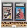 Image 1 : LOT OF 2 - 1978 & 1987 SGC GRADED BASEBALL CARDS - INCL EDDIE MURRAY & BARRY LARKIN