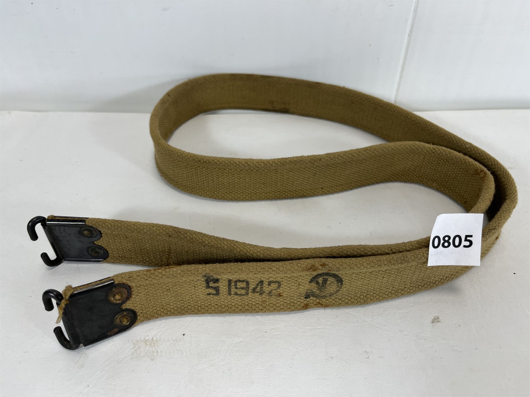 RIFLE SLING, AUSTRALIAN Army WW2, Khaki Lee Enfield Web - Original D RIFLE SLING, AUSTRALIAN Army WW2, Khaki Lee Enfield Web - Original D