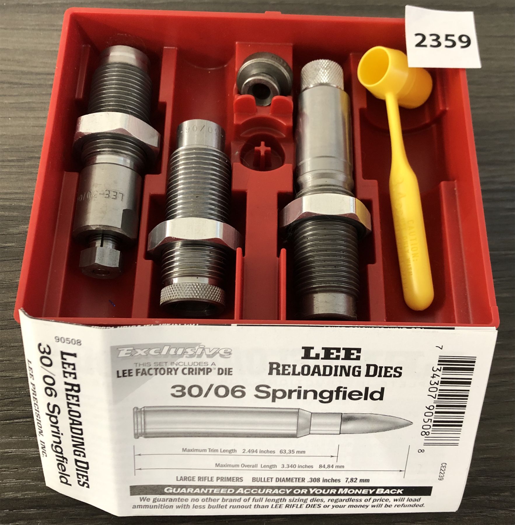 LEE RELOADING DIE SET - 30/06