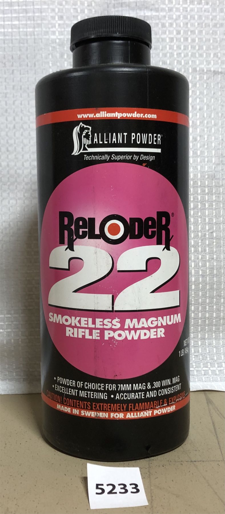 POWDER: 1 LB ALLIANT RELOADER 22