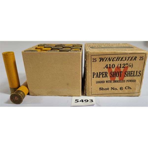 Paper Shot Shell AMMO: 25X WINCHESTER .410 PAPER SHOT SHELLS