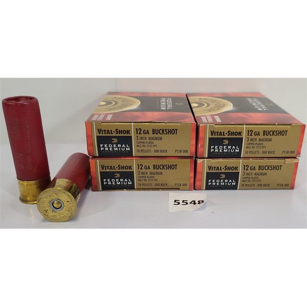 AMMO: 20X FEDERAL 12GA 000 BUCKSHOT - 3 INCH
