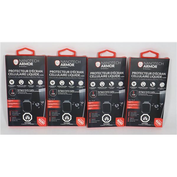 BUNDLE OF 4 CELLULAR LIQUID SCREEN PROTECTOR (NEW)