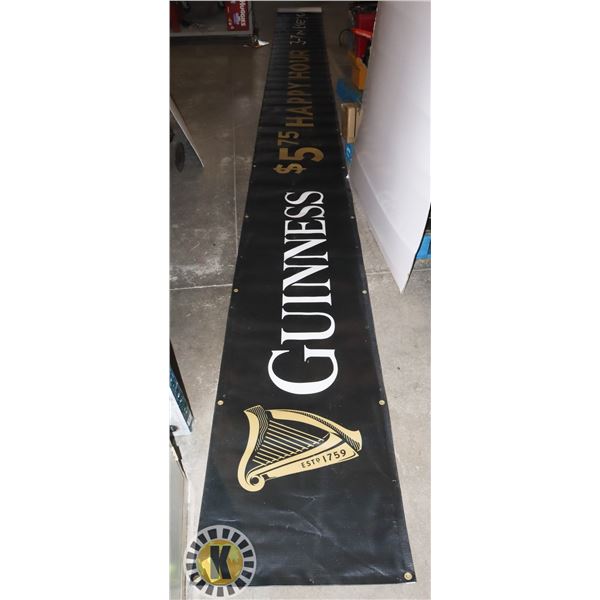 GUINNESS BEER BANNER APPROX 23.5  X 22' +