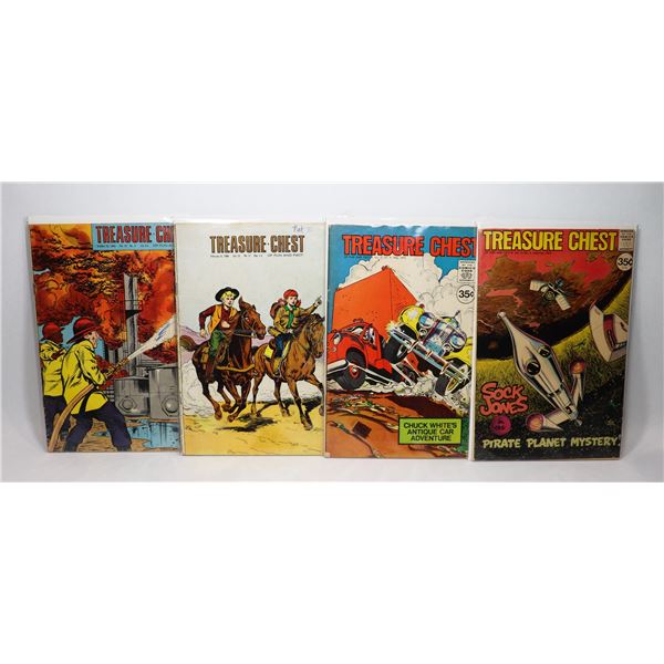 LOT OF 4 ISSUES OF TREASURE CHEST COMICS