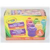 Image 1 : NEW CRAYOLA 6 PACK PROJECT WASHABLE BOLD PAINT