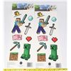 Image 1 : 2 NEW SHEETS OF MINECRAFT WALL DECALS