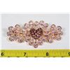 NEW LILAC RHINESTONE HEART FRENCH CLIP HAIR CLIP