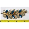 Image 1 : NEW BLUE RHINESTONE LEAF FRENCH CLIP HAIR CLIP