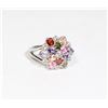 NEW SIZE 8 RHINESTONE FLOWER RING