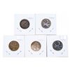 Image 1 : Group of 5 Silver 25 cent Coins