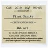 Image 3 : Canada 2019 RCM First Strike Ten Cent Coin MS65