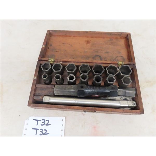 Antique Vintage No. 13 Socket Wrench Set by Frank Mossberg Co. - Appears