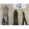 Image 2 : 4 Vintage Pairs of Tin Snips Including; GILBOW 11", 10", 9" + 7" From UK . All 4 are