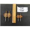 Image 1 : (2) Sets of Stanley Trammel Points No. 1 Type 3 Brass 3 1/4 + No. 2 Type 3 