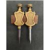 Image 3 : (2) Sets of Stanley Trammel Points No. 1 Type 3 Brass 3 1/4 + No. 2 Type 3 