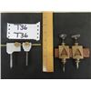 Image 1 : (2) Sets of Trammel Points ; Small Brass with Pencil Holder- unknown maker,