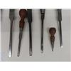 Image 4 : 19 Antique Cabinet Screwdrivers, graduated in size.  All wooden handled - 
