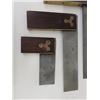 Image 2 : 4 Antique Stanley Try Squares.  The 3” and 7.5“ are Stanley & 10”, 9”, and 6”