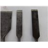 Image 3 : 4 Antique Vintage Woodworking Stanley “Everlasting “Chisels.  All 4 have a