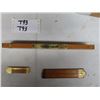 Image 6 : 1 Vintage Boxwood + Brass Ruler/Spirit Level 12” long.  In very good condition. 