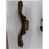 Image 3 : 3 Vintage Antique Scrapers Spokeshave:  (1) 12” is made of laminated wood with 