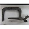 Image 3 : 3 Vintage Antique Vintage Clamps:  (1) Longest is 13.5” has brass clamps + a steel bar.  