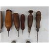 Image 3 : Lot of 12 Antique Vintage Awls for leather or wood working. There are many 
