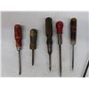 Image 3 : Lot of 9 Vintage Antique Small Head Flat Screwdrivers- Range in length from 11” to 3”. 