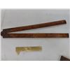 Image 2 : 4 Vintage Antique Wooden Rulers plus a parallel rule; (1) Longest at 6” is a uniquely