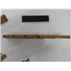 Image 5 : 4 Vintage Antique Wooden Rulers plus a parallel rule; (1) Longest at 6” is a uniquely