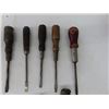 Image 3 : Lot of Vintage Antique Screwdrivers, all but one has a flat head. (It is a Philips) 