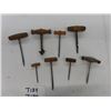 Image 1 : 8 Antique Vintage Auger Hand Boring Bits. Various sizes and makers. Would