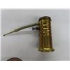 Image 2 : A lot of 7 Vintage Antique Oil Cans Thumb Pump Oilers: Tall brass is an Eagle, 