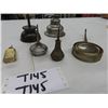 Image 5 : A lot of 7 Vintage Antique Oil Can Thumb Pump Oilers:  Larger silver one is 
