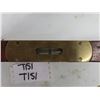 Image 3 : 3 Vintage Antique Wooden Spirit levels, each with some brass: (1) is 28”  