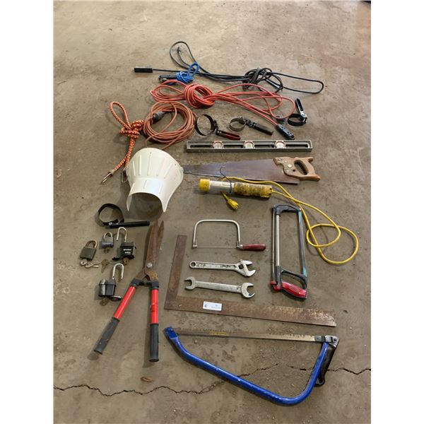 Assortment of Tools - Saws, Electrical Cords, Padlocks, and More!