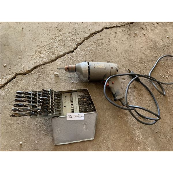 Craftsman 3/8" Electric Drill (Model 315.11450) w/ Drill Bit Set