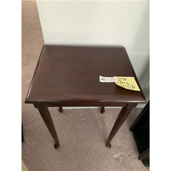 Gibbard Solid Mahogany Side Table (22"H x 12"W x 15.5"D)