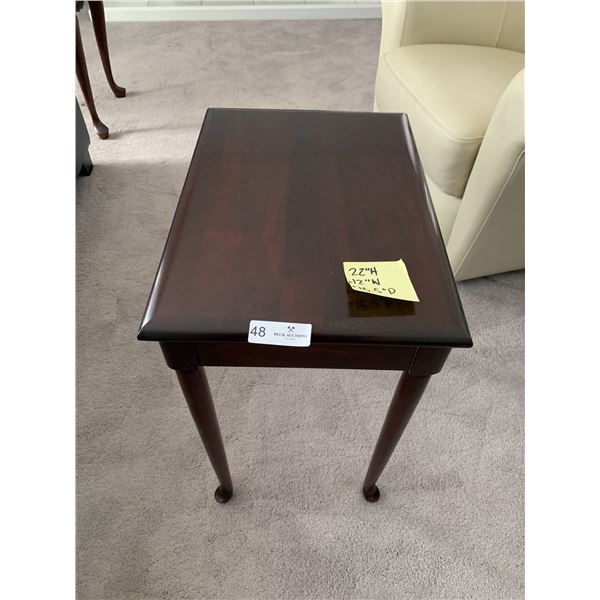 Gibbard Solid Mahogany Side Table (22"H x 12"W x 15.5"D)