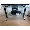 Image 2 : 3-Tier Glass Entertainment Stand w/ Sony Blu-Ray Player