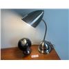 Image 1 : Magnetic Globe and Brushed Steel Desk Lamp