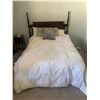 Image 1 : Double Bed w/ Headboard, Box Spring, and Beautyrest Deauville Mattress (See Description)