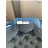 Image 2 : Blue Upholstered Arm Chair (34"H x 25"W x 26"D)