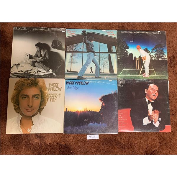 6 x Assorted Vinyl Records - Billy Joel, Elton John, and Others!
